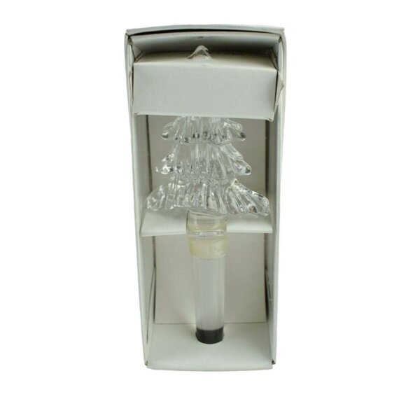 Mikasa Holiday Time Crystal Christmas Tree Bottle Stopper - Picture 2 of 5